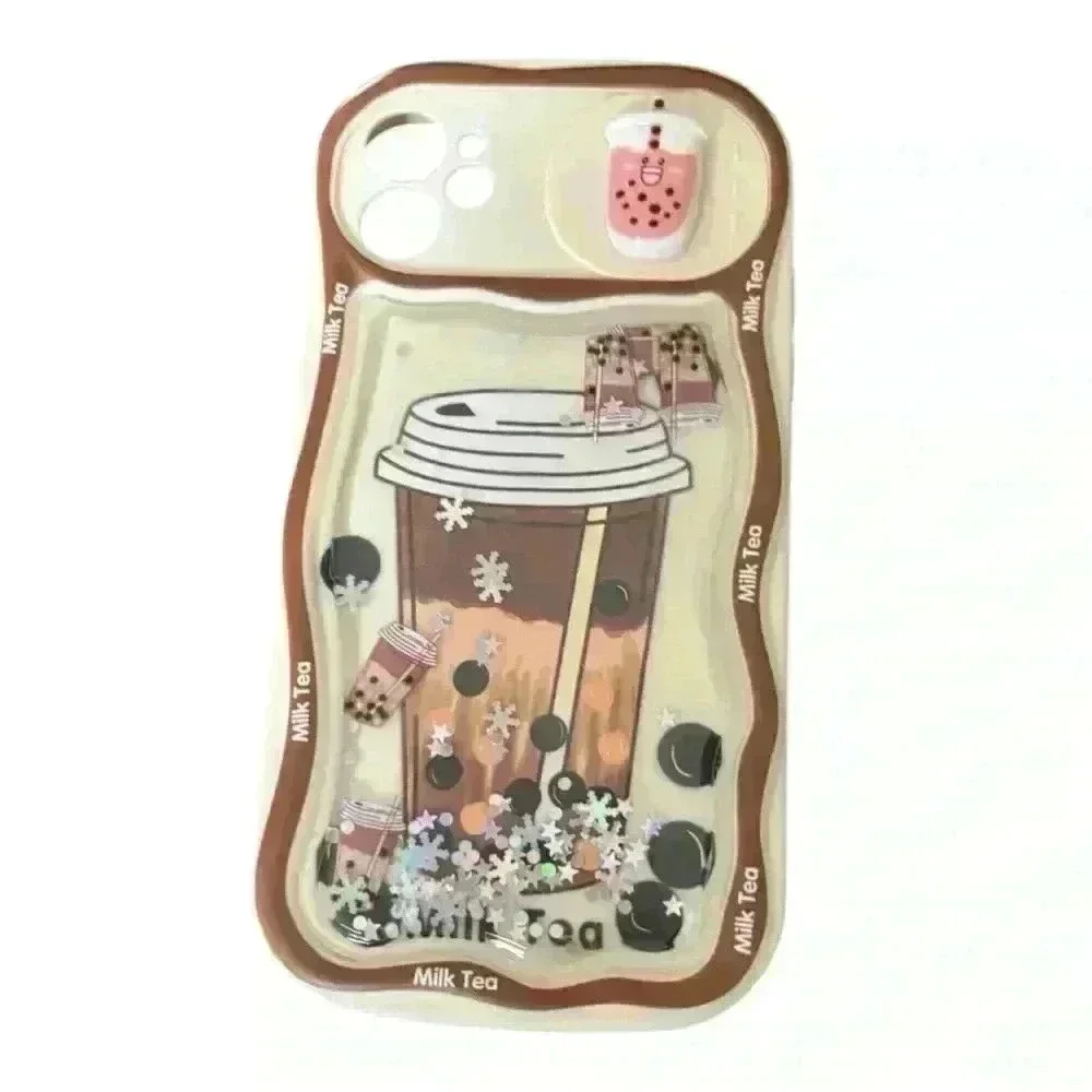 iPhone Cover Boba Milk Tea with Sliding Camera-NWT